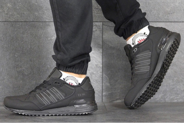 Мужские кроссовки Adidas ZX 750 черные