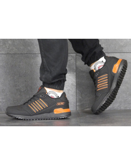 Чоловічі кросівки Adidas ZX 750 чорні з помаранчевим
