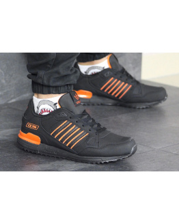 Чоловічі кросівки Adidas ZX 750 чорні з помаранчевим