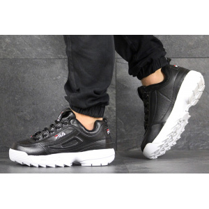 Купить Мужские кроссовки Fila Disruptor 2 черные с белым