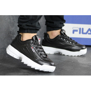 Купить Мужские кроссовки Fila Disruptor 2 черные с белым в Украине