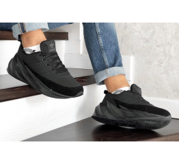 Мужские кроссовки на меху Adidas Sharks Fur черные