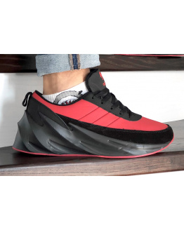 Чоловічі кросівки зимові Adidas Sharks Fur червоні з чорним