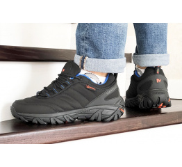 Мужские кроссовки на меху Merrell черные с синим