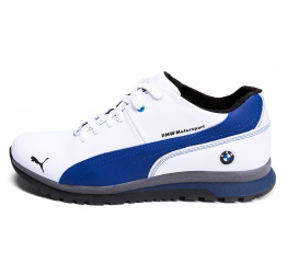 Мужские кроссовки на меху Puma BMW Motorsport белые с синим