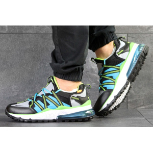 Мужские кроссовки Nike Air Max 270 Bowfin серые с зеленым и голубым