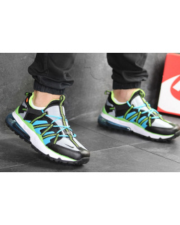 Чоловічі кросівки Nike Air Max 270 Bowfin сірі з зеленим и голубым