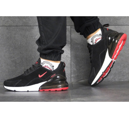 Мужские кроссовки Nike Air Max 270 Leather черные с белым и красным