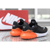 Мужские кроссовки Nike Air Max 270 Premium Leather черные с оранжевым