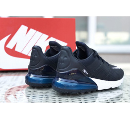Мужские кроссовки Nike Air Max 270 Premium Leather темно-синие с белым