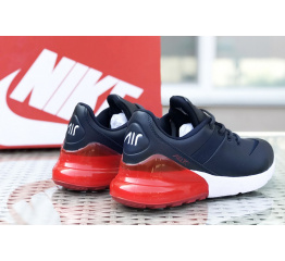 Мужские кроссовки Nike Air Max 270 Premium Leather темно-синие с красным