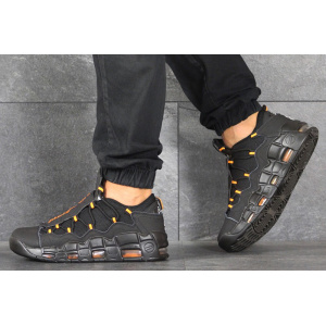 Мужские кроссовки Nike Air More Money черные с оранжевым