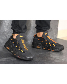 Чоловічі кросівки Nike Air More Money чорні з помаранчевим