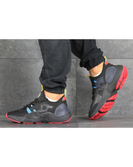 Чоловічі кросівки Nike Huarache E.D.G.E. чорні з блакитним и красным