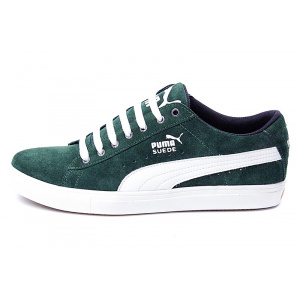 Чоловічі кросівки Puma Suede зелені з білим