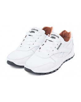 Мужские кроссовки Reebok Classic Leather Lux White Pearl белые
