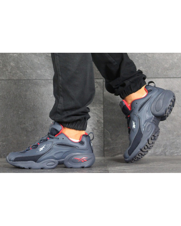 Чоловічі кросівки Reebok DMX темно-сині з червоним