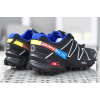 Купить Мужские кроссовки Salomon Speedcross 3 черные с белым и голубым