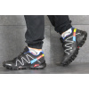Купить Мужские кроссовки Salomon Speedcross 3 черные с белым и голубым