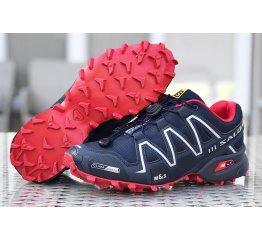 Мужские кроссовки Salomon Speedcross 3 темно-синие с красным