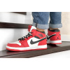 Купить Мужские высокие кроссовки на меху Nike Air Jordan 1 Retro High OG красные с белым