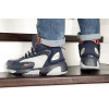 Купить Мужские высокие кроссовки на меху Nike Zoom 2K темно-синие с серым и оранжевым