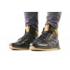 Мужские высокие кроссовки на меху Reebok Classic Leather High Premium черные с коричневым