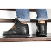 Купить Мужские высокие кроссовки на меху Reebok Classic Leather Mid черные с коричневым
