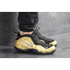 Купить Мужские высокие кроссовки Nike Air Foamposite Pro золотые с черным