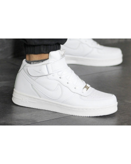 Чоловічі високі кросівки Nike Air Force 1 Mid білі