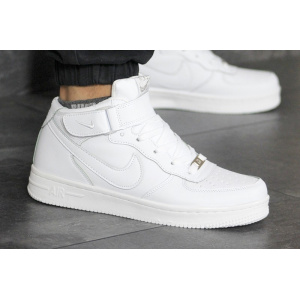 Мужские высокие кроссовки Nike Air Force 1 Mid белые
