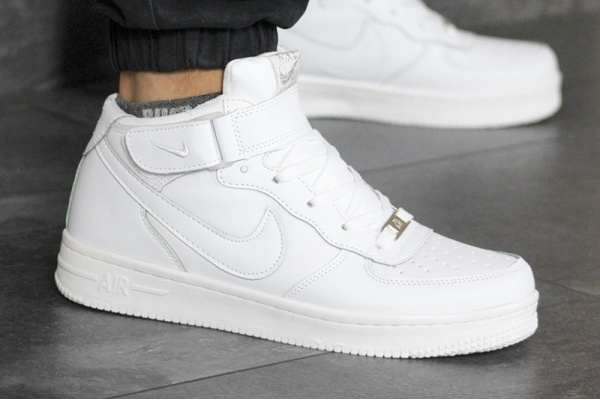 Мужские высокие кроссовки Nike Air Force 1 Mid белые