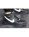 Мужские высокие кроссовки Nike Air Force 1 Mid черные с белым