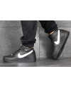 Купить Мужские высокие кроссовки Nike Air Force 1 Mid черные с белым