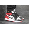Мужские высокие кроссовки Nike Air Jordan 1 Retro High OG белые с черным и красным