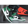 Мужские высокие кроссовки Nike Air Jordan 1 Retro High OG зеленые с черным и белым