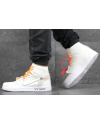 Чоловічі високі кросівки Nike x Off White Air Jordan 1 "PYTHON" білі