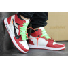 Купить Мужские высокие кроссовки Nike x Off White Air Jordan 1 "PYTHON" красные с белым