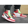 Купить Мужские высокие кроссовки Nike x Off White Air Jordan 1 "PYTHON" красные с белым