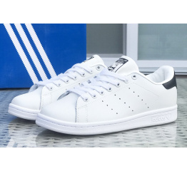 Женские кроссовки Adidas Stan Smith белые с черным