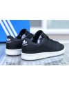 Купить Женские кроссовки Adidas Stan Smith черные с белым