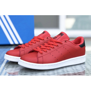 Женские кроссовки Adidas Stan Smith красные с белым