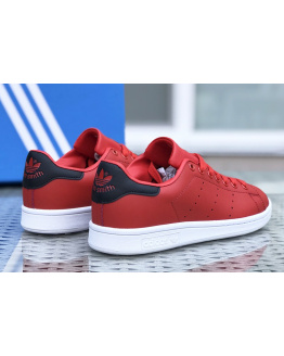 Жіночі кросівки Adidas Stan Smith червоні з білим