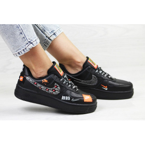 Женские кроссовки Nike Air Force 1 Just Do It черные