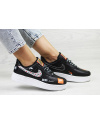 Купить Жіночі кросівки Nike Air Force 1 Just Do It чорні з білим