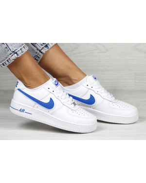 Женские кроссовки Nike Air Force 1 Low белые с синим
