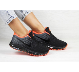 Женские кроссовки Nike Air Max 2017 черные с серым и оранжевым