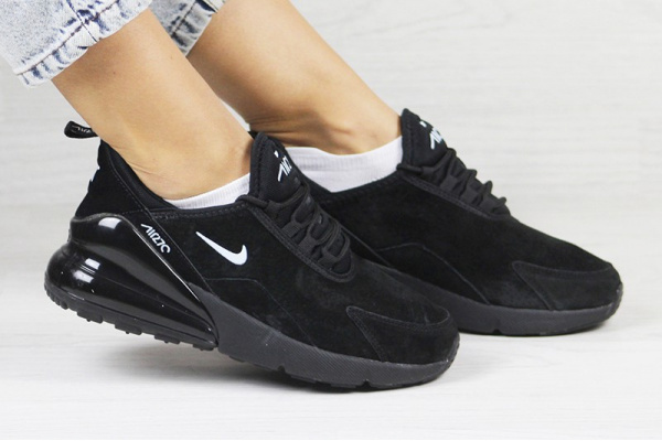 Женские кроссовки Nike Air Max 270 Leather черные