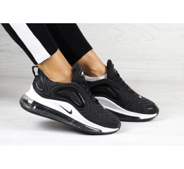 Женские кроссовки Nike Air Max 720 черные с белым