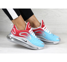 Купить Женские кроссовки Nike Air Max 720 голубые с красным